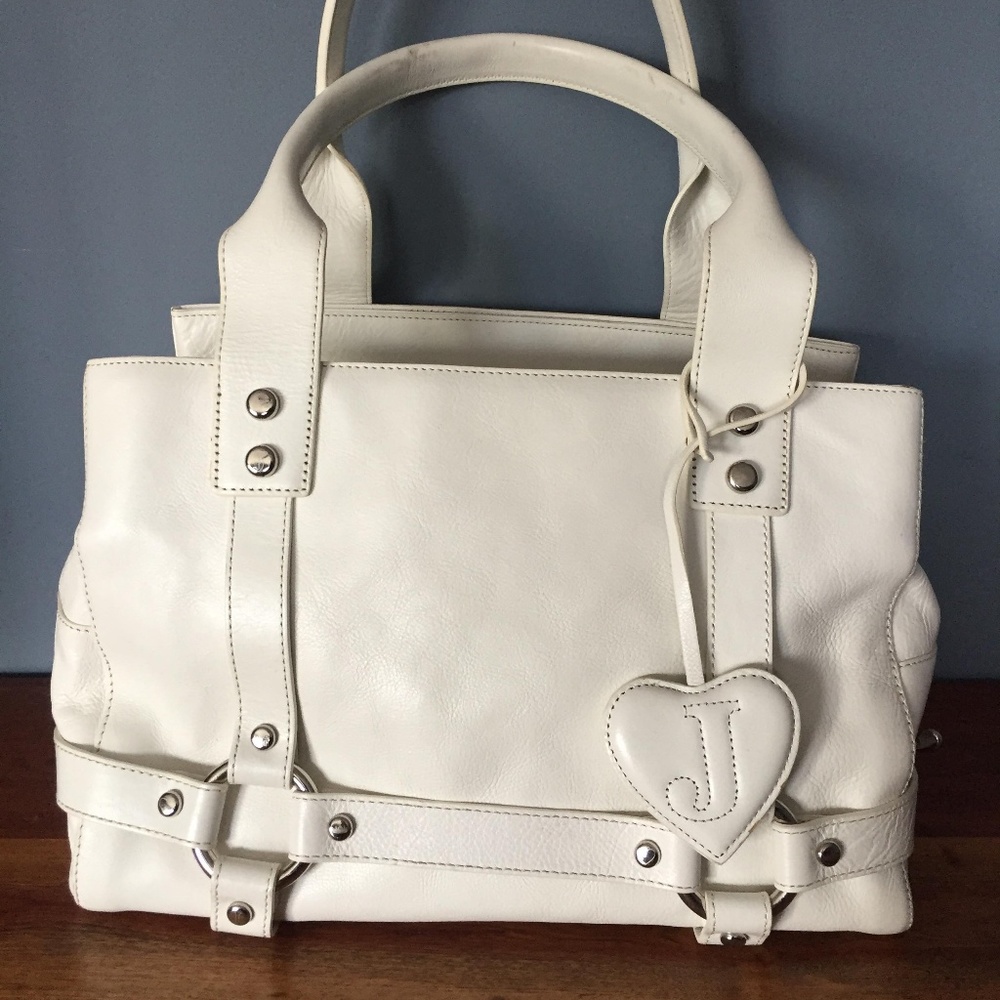 Juicy Couture White Leather Harness Handbag